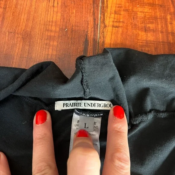 Prairie Underground Falconet sleeveless dress organic black USA lagenlook large - Picture 4 of 9